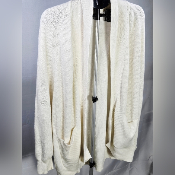 Wilfred Aritzia Travel Cable Knit Wool Lagenlook Cabincore Luxe Cardigan, Lg - Picture 4 of 7
